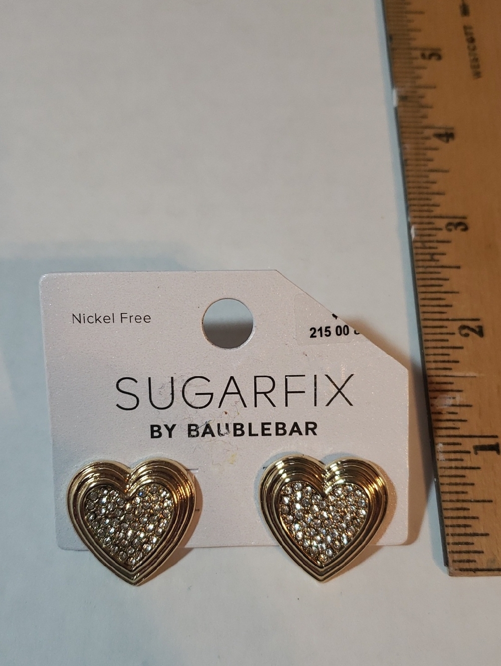 SugarFix by BaubleBar Goldtone Heart Pavé Post  Earrings